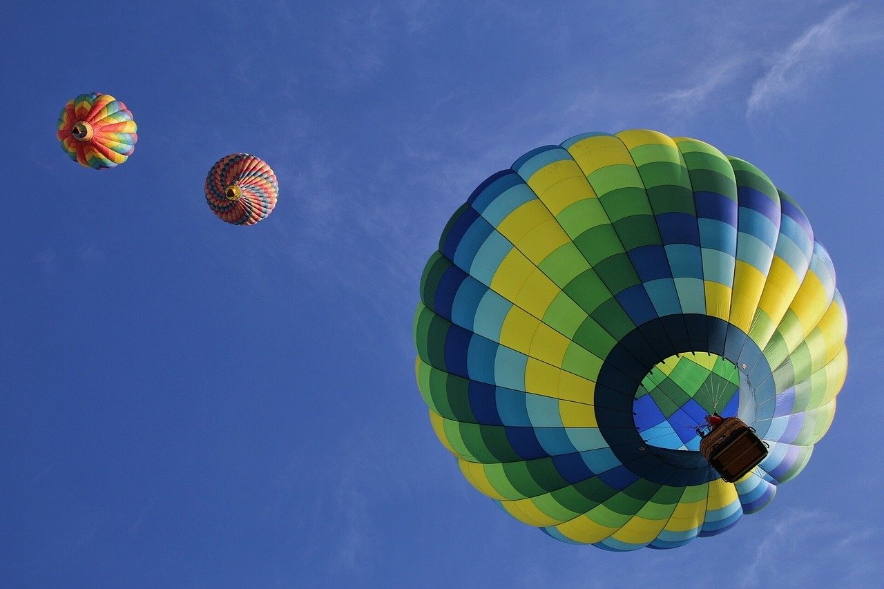 hot air balloons, floating, fun